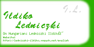 ildiko ledniczki business card